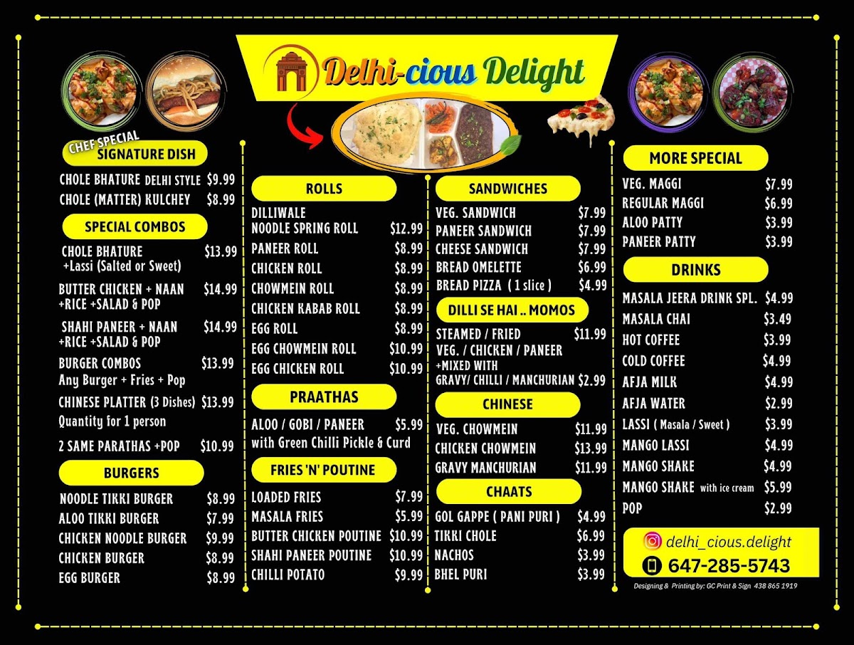 Delhi-Cious Delight Menu - Image 1